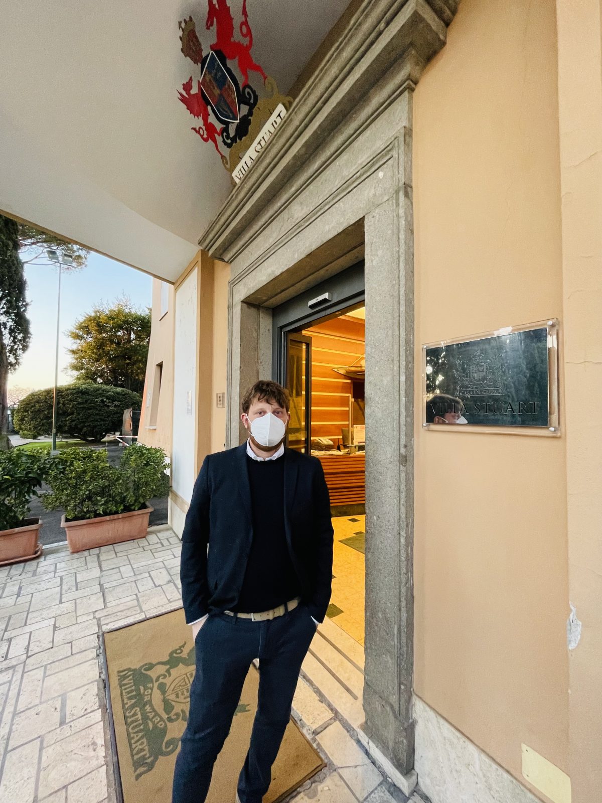 Alessio Marroni durante la visita professionale a Villa Stuart
