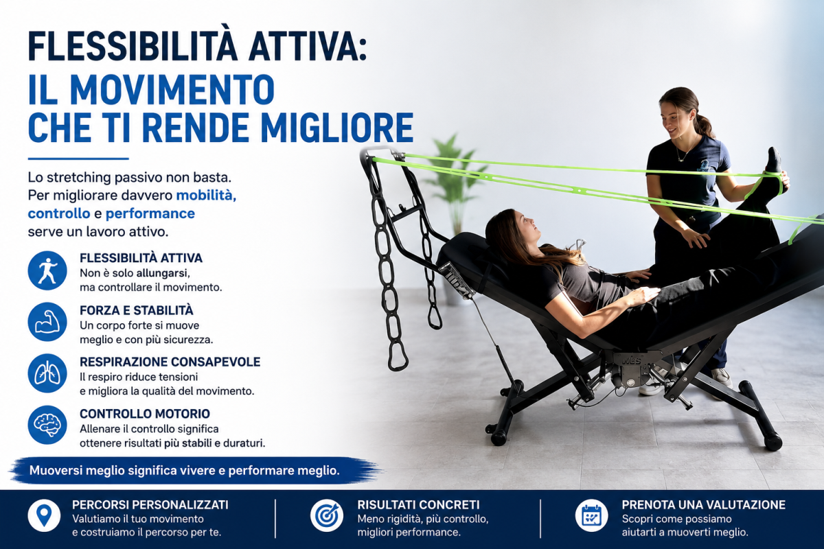 Panche WBS a Sanremo utilizzate per migliorare flessibilità attiva, mobilità sportiva e controllo motorio